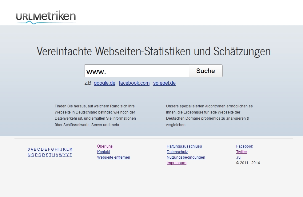 Empfehlung URLMetriken