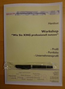 Handout für den Workshop "XING professionell nutzen"