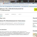 Ausschnitt aus dem Unternehmensprofil von faltmann PR auf XING