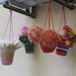 Bunte Blumen in Lissabon