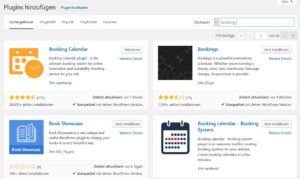 Über 700 Plugins zum Thema Booking