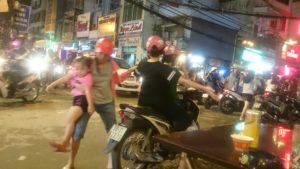 Moped mit Familie